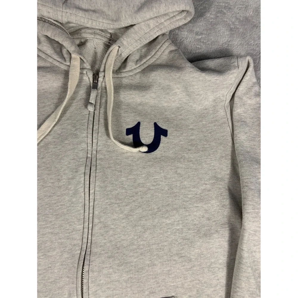 True Religion Brand Jeans World Tour Fashion For The Senses Mens L Gray Hoodie